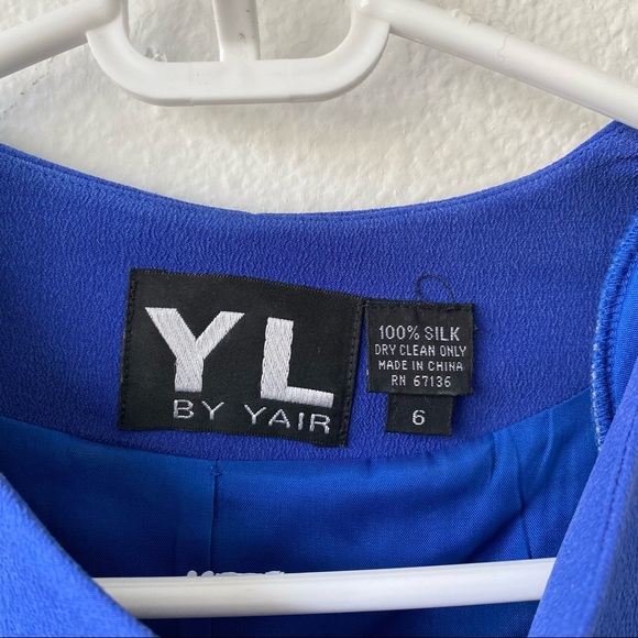 Vintage Silk Blue Dress - Picture 4 of 11